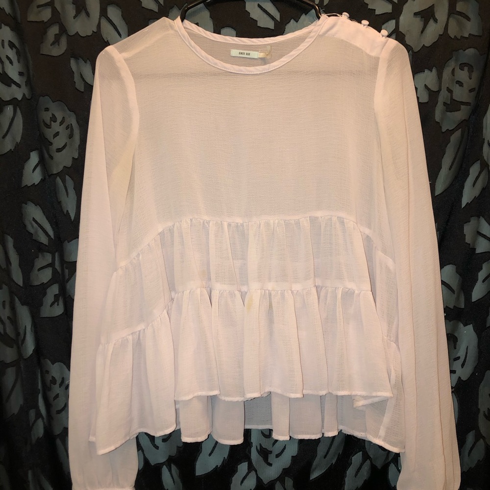 Kimchi Blue Urban Outfitters sheer tiered blouse